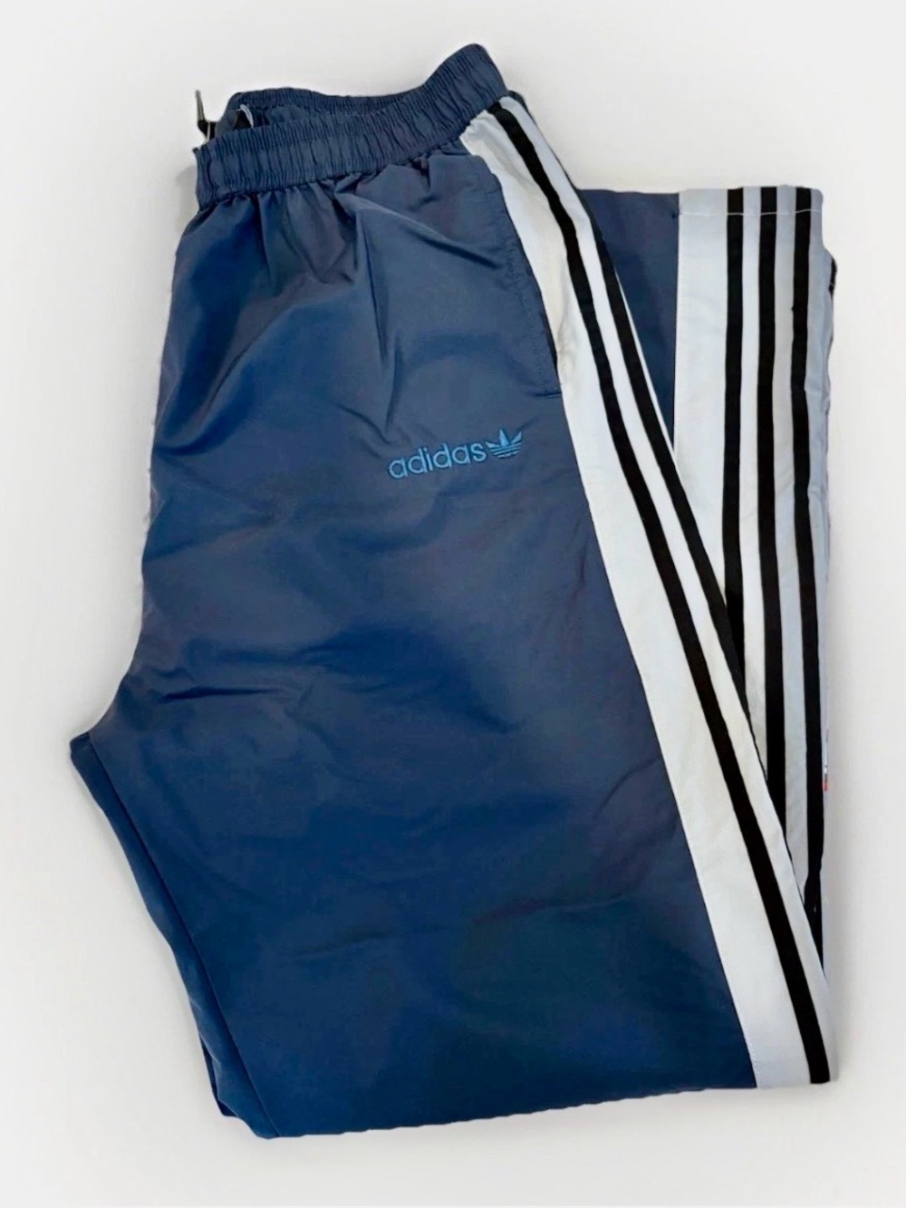 Adidas Climacool Tear Away Pants Track Pants Snap Sides Blue Y2K Athletic Medium